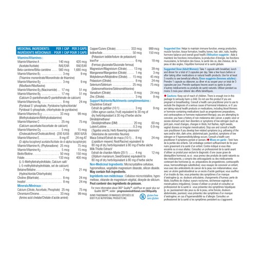 Progressive Multivitamins Adult Women Vegetable Capsules 120 Count