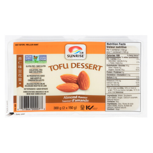 Sunrise Gluten-Free Tofu Dessert Almond Flavour 300 g