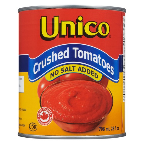 Unico Canned Crushed Tomato No Salt Added 796 ml
