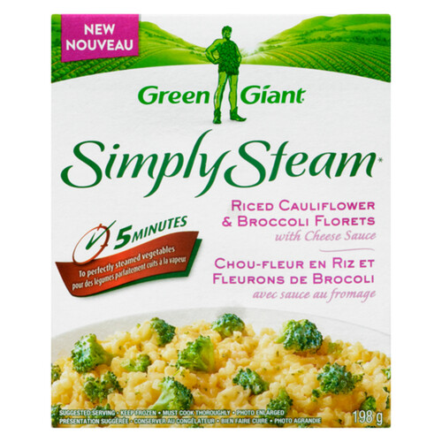 Green Giant Frozen Riced Cauliflower Broc Cheese Vegetables 198 g