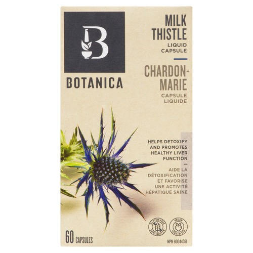 Botanica Gluten-Free Liquid Milk Thistle Capsules 60 Count