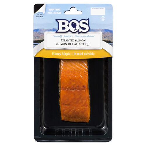 BOS Frozen Smoked Atlantic Salmon Fillet Roasted Maple 125 g