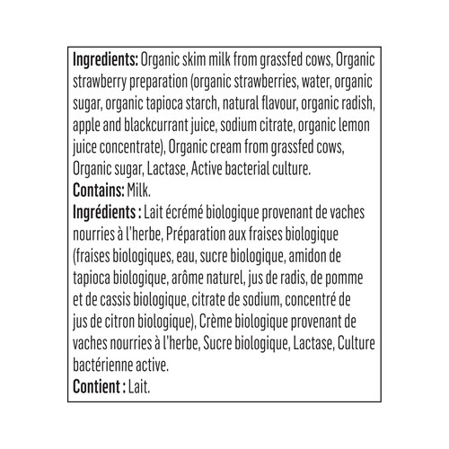 Olympic Kids Organic Drinkable Yogurt Strawberry 4 x 190 ml
