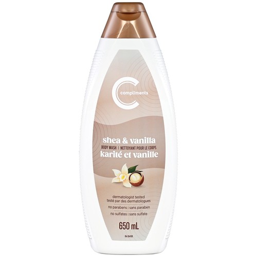 Compliments Body Wash Shea & Vanilla 650 ml