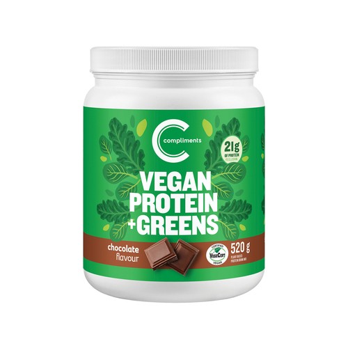 Compliments Vegan Protein Powder Chocolate 520 g