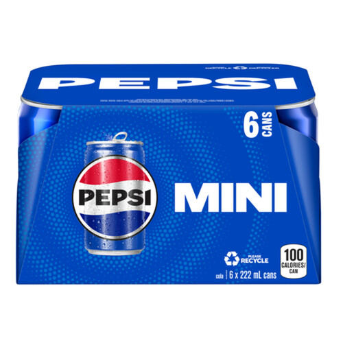 Pepsi Soft Drink 6 x 222 ml (cans)
