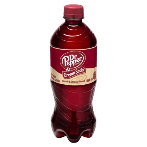 Dr Pepper Cream Soda Naturally & Artificially Flavoured 591 ml (bottle)