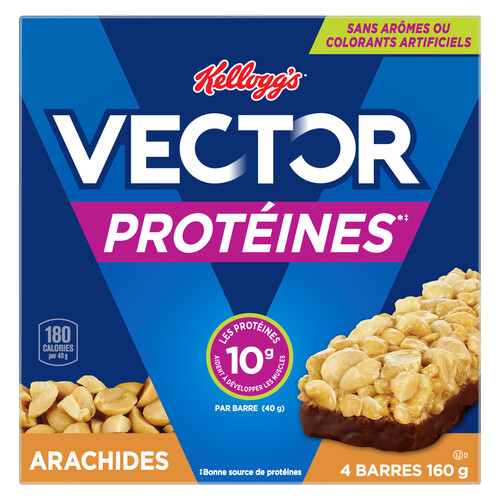 Kellogg's Vector Protein Cereal Bars Peanut 4 x 40 g