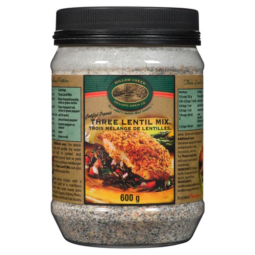 Willow Creek Organic Three Lentil Mix 600 g