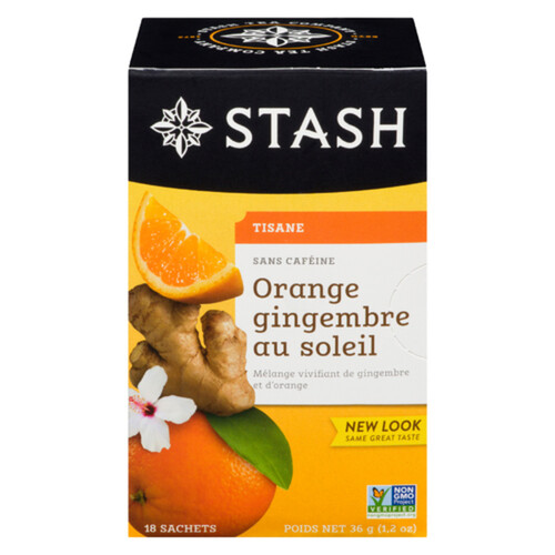 Stash Caffeine-Free Herbal Tea Sunny Orange Ginger 18 Tea Bags