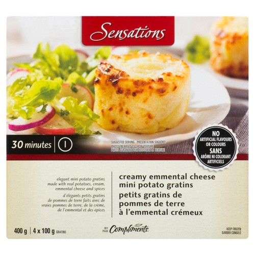 Sensations Mini Potato Gratin Emmental Cheese 400 g (frozen)