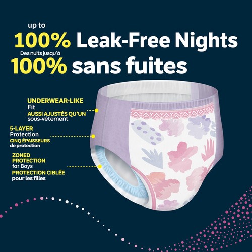 Goodnites Girls Nighttime Bedwetting Underwear S6 28 Count