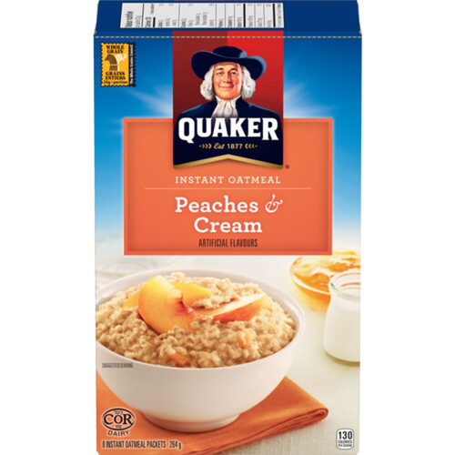 Quaker Instant Oatmeal Peaches & Cream 264 g