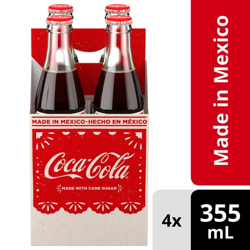 Coca-Cola Soda Mexican Glass 4 x 355 ml (glass bottles)