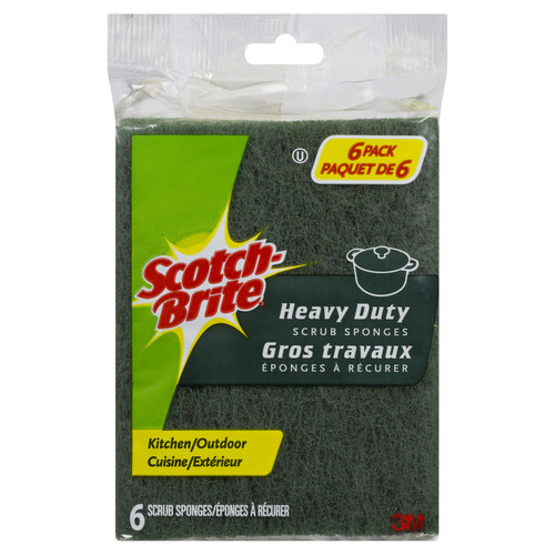 3M Scotch-Brite Scrub Sponge Heavy Duty 6 Pack