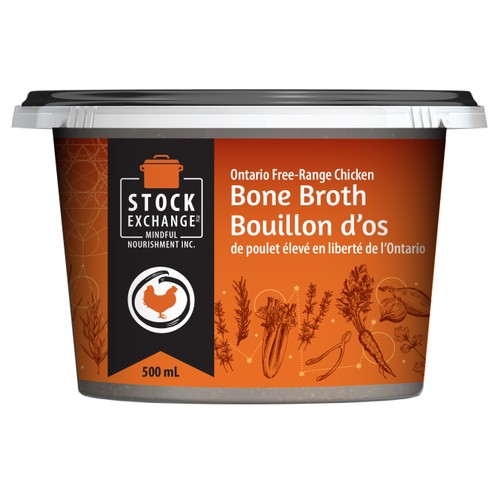 Stock Exchange Organic Free Range Chicken Bone Broth 485 ml (frozen)