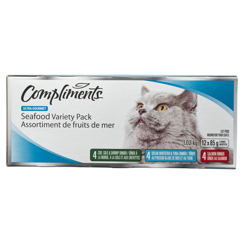 Compliments Cat Food Seafood Variety Pack 12 x 85 g