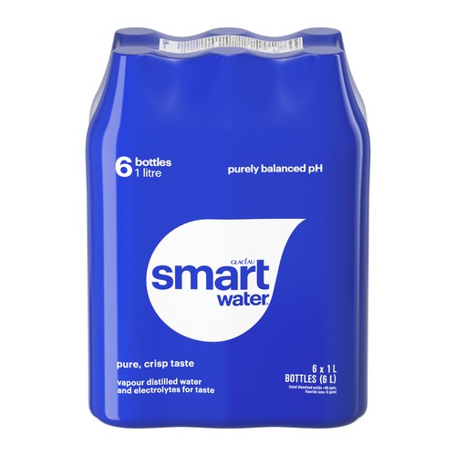 Glaceau Smartwater Water 6 x 1 L (bottle)