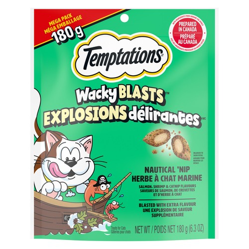 Temptations Cat Treats Wacky Blasts Nautical Nip 180 g