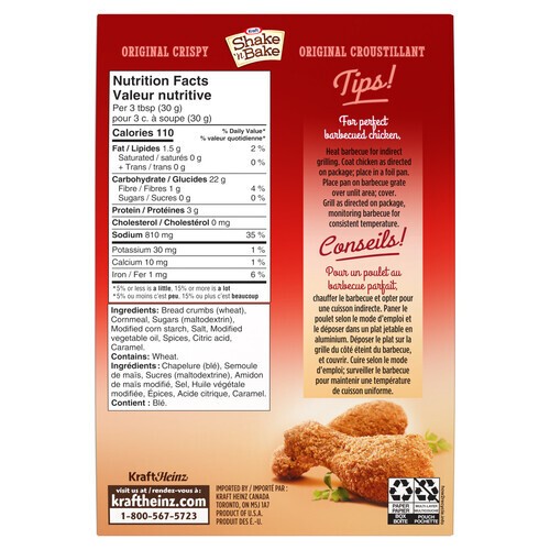 Kraft Shake 'N Bake Coating Mix Original Crispy 142 g
