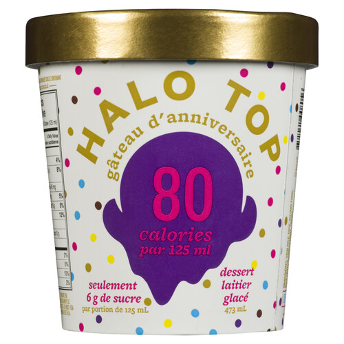 Halo Top Frozen Dairy Dessert Birthday Cake 473 ml