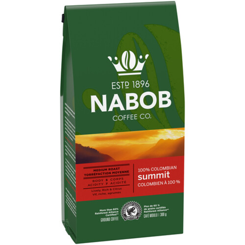 Nabob Summit Ground Coffee 100% Colombian 300 g