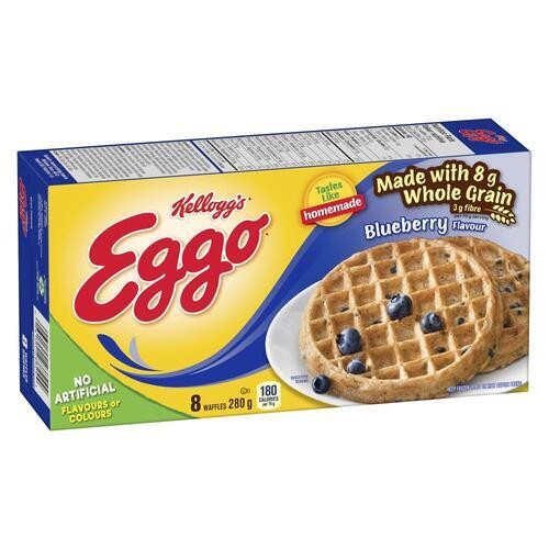 Kellogg's Eggo Frozen Waffles Whole Wheat Blueberry 280 g