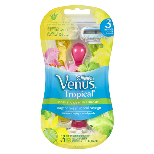 Gillette Venus Disposable Razors Tropical 3 Cartridges