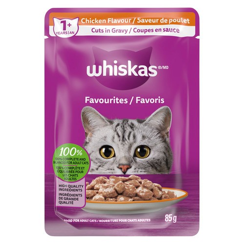 Whiskas Favourites Wet Cat Food Pouch Chicken 85 g