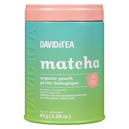 DAVIDsTEA Organic Matcha Peach 65 g