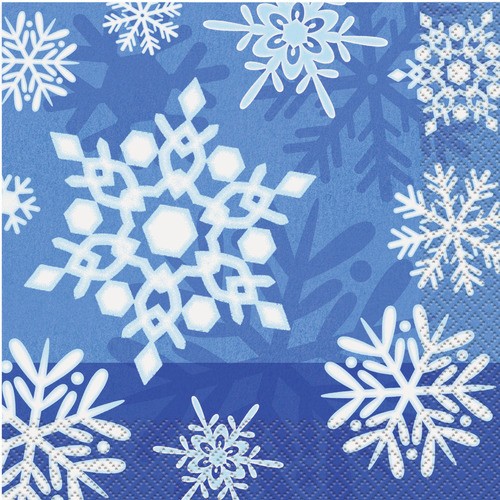 Creative Converting Winter Snowflake 3-Ply Napkins 16 Pack