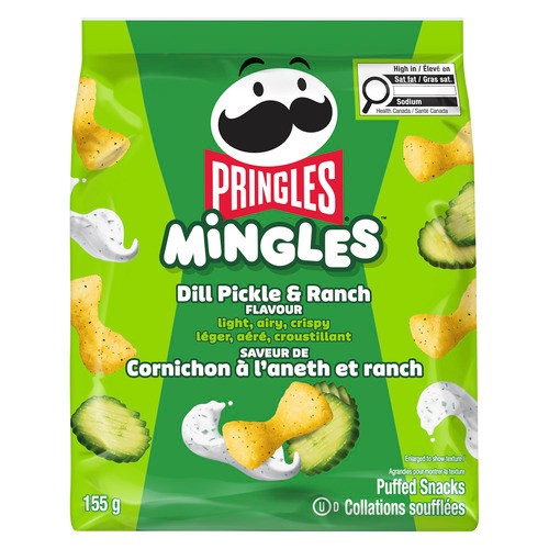 Pringles Mingles Puffed Snacks Dill Pickle & Ranch 155 g