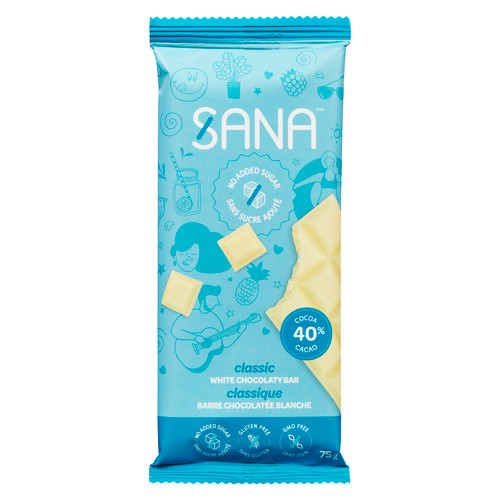 Sana Chocolaty Bar White Classic No Added Sugar 75 g