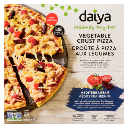 Daiya Dairy Free Gluten Free Vegan Pizza Mediterranean Vegetable Crust 411 g