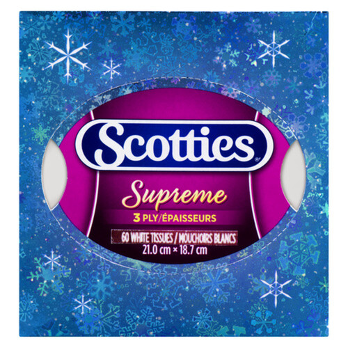 Scotties Holiday Facial Tissue Supreme 3-Ply 60 Sheets 