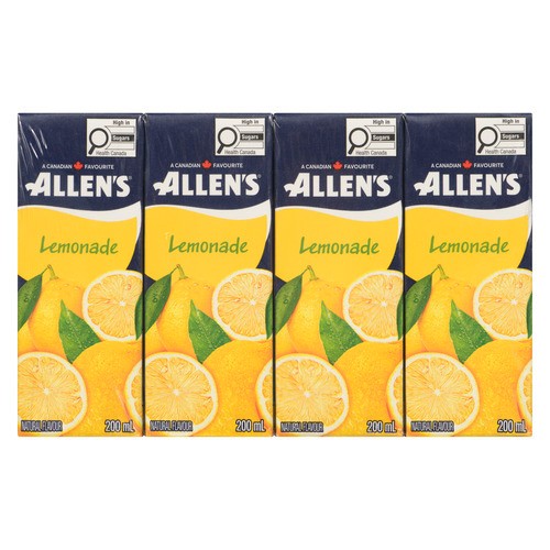 Allen's Lemonade Juice Boxes 8 x 200 ml