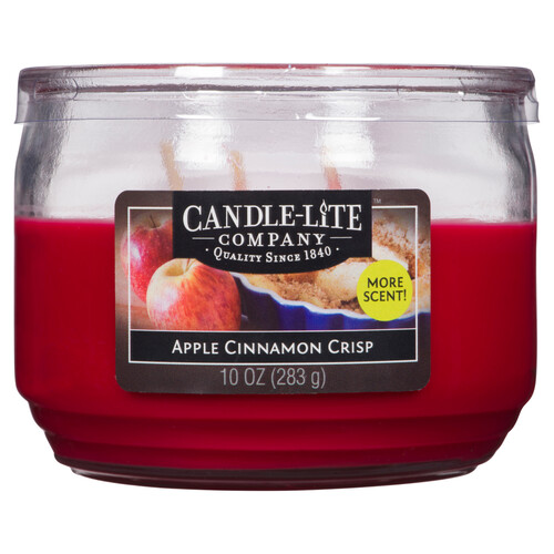 Candle-lite 3 Wick Candle Jar Apple Cinnamon Crisp 1 Pack