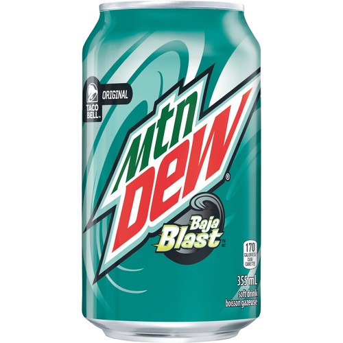 Mountain Dew Soft Drink Baja Blast 12 x 355 ml (cans)