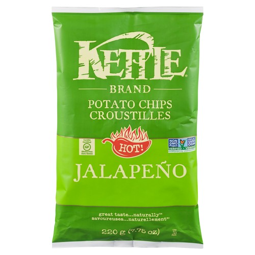 Kettle Brand Gluten-Free Potato Chips Hot Jalapeno 220 g