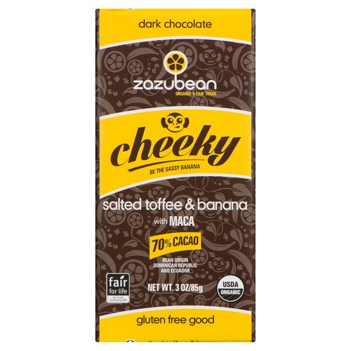 Zazubean Organic Chocolate Cheeky Banana & Salted Toffee 85 g