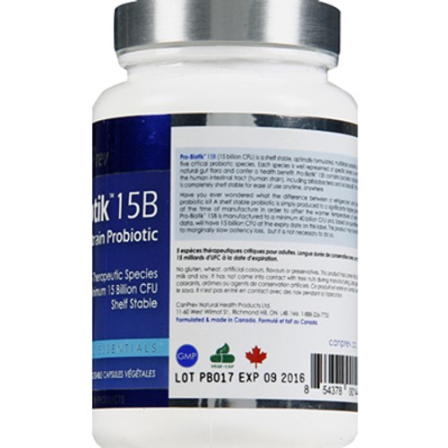 CanPrev Pro Essentials Pro-Biotik 15B Vegetable Capsules 60 Count