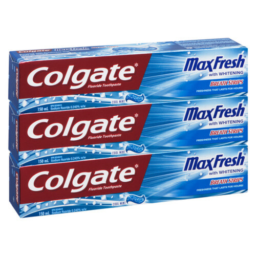 Colgate Maxfresh Toothpaste Cool Mint 3 x 150 ml