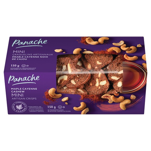 Panache Crisps Mini Maple Cayanne Cashew 150 g