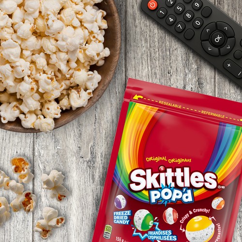Skittles Pop'd Freeze Dried Candy Original 155 g