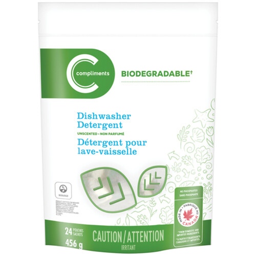 Compliments Dishwasher Detergent Green Care 24 Pack 456 g