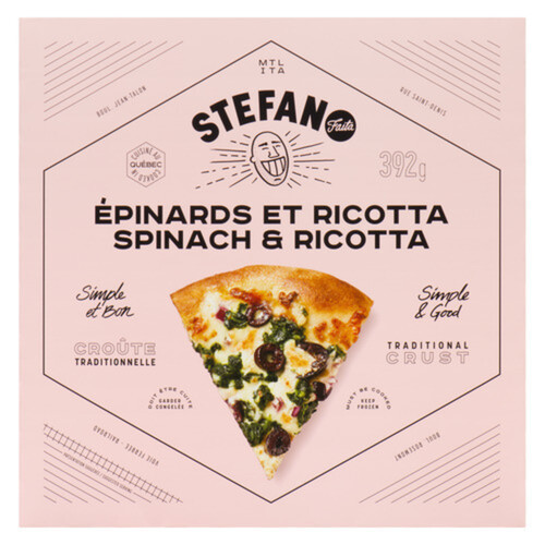 Stefano Frozen Pizza Spinach & Ricotta 392 g