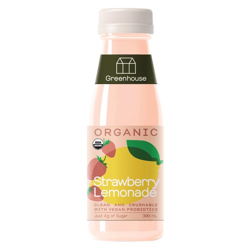 Greenhouse Organic Beverage Strawberry Lemonade 300 ml (bottle)