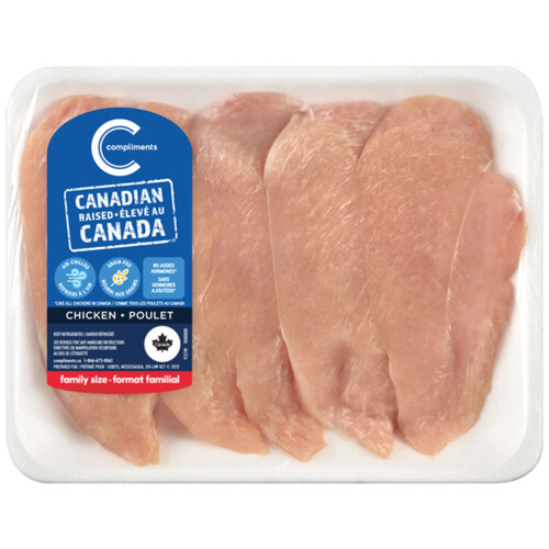 Compliments Chicken Breasts Thinly Sliced Boneless Skinless Value Pack 5 Pieces