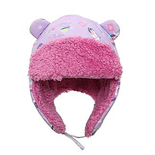 FlapJack Water Repellent Trapper Hat Unicorn Lilac Small 1 Count