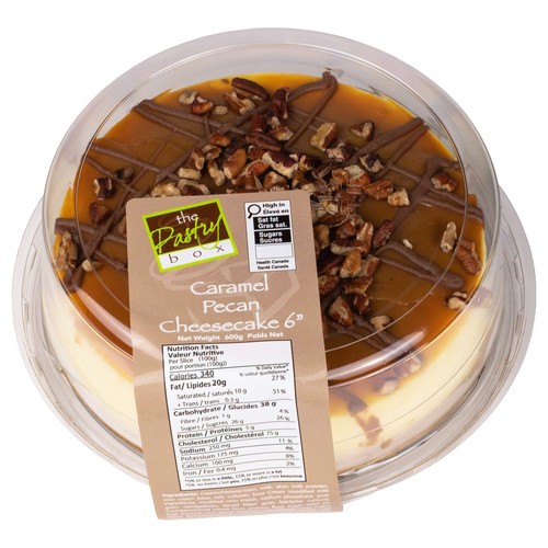 The Pastry Box Frozen Cheesecake 6-Inch Caramel Pecan 600 g